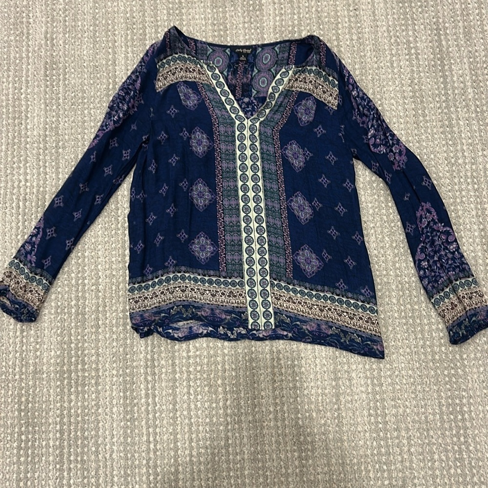 Lucky Brand boho long sleeve top
